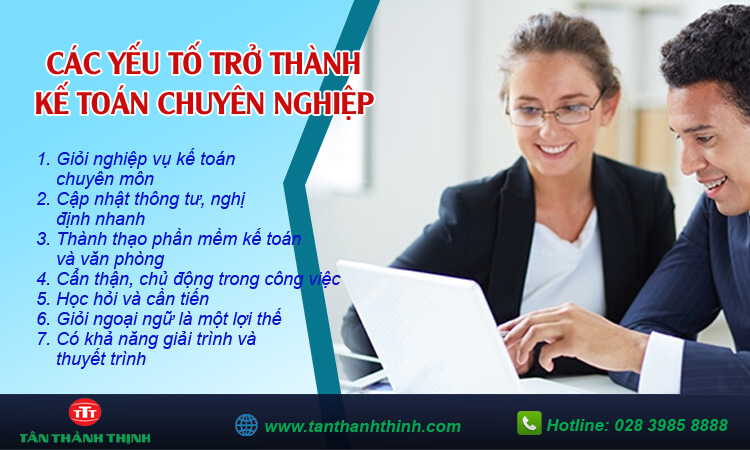 Các yếu tố để trở thành một kế toán chuyên nghiệp