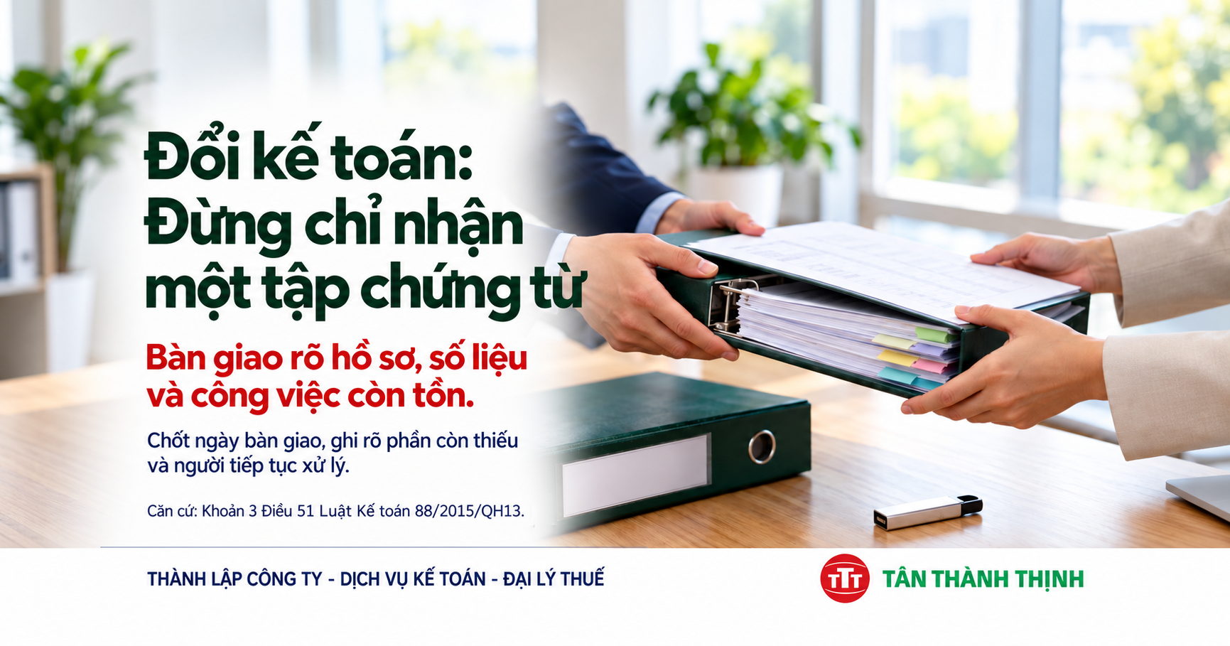 ĐỔI KẾ TOÁN: ĐỪNG CHỈ NHẬN MỘT TẬP CHỨNG TỪ