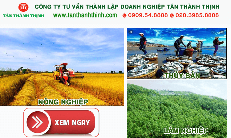 Mã ngành kinh doanh nông nghiệp nông lâm và thủy sản