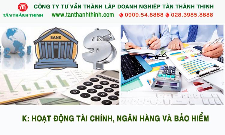 Mã ngành kinh doanh hoạt động tài chính ngân hàng và bảo hiểm