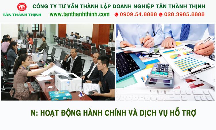 Mã ngành kinh doanh hoạt động hành chính và hỗ trợ