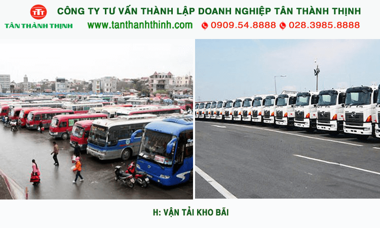 Mã ngành nghề vận tải kho bãi