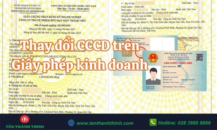 Thay đổi CCCD trên Giấy phép kinh doanh