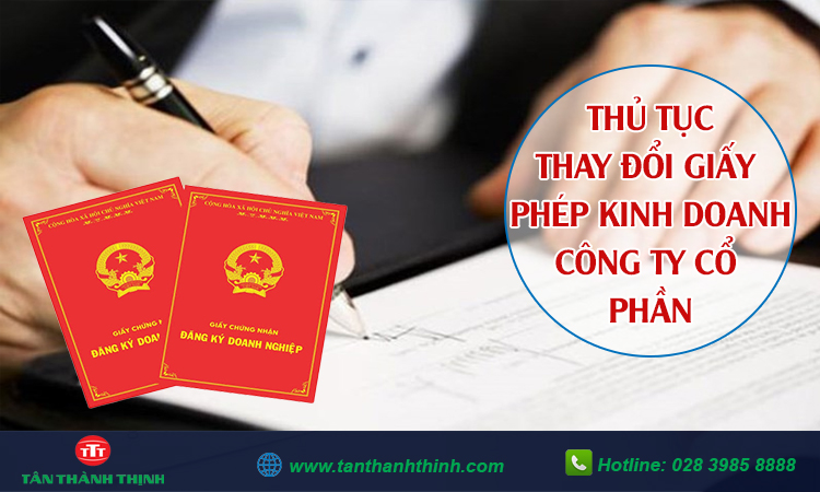 Thay đổi giấy phép kinh doanh công ty cổ phần