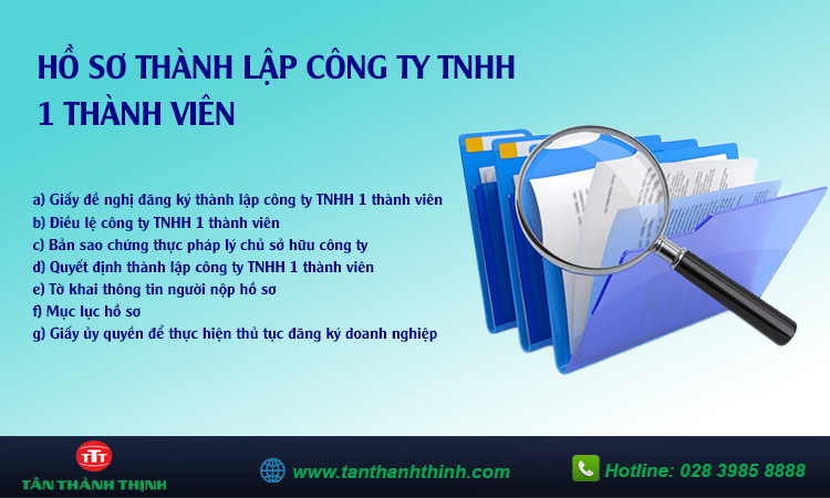 Hồ sơ thành lập công ty tnhh 1 thành viên