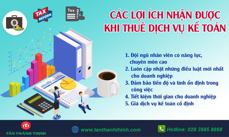 Các lợi ích khi thuê Dịch vụ kế toán