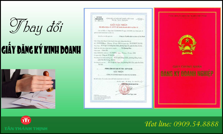 Dịch vụ thay đổi giấy phép kinh doanh